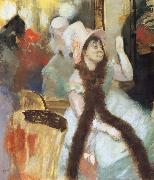 Edgar Degas Portrait apres un Bal costume oil painting on canvas
